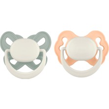 Clown And Butterfly 2'li Emzik No:1 (0-6 Ay) - River Green ve Light Orange (Saklama Kabı Hediyeli)