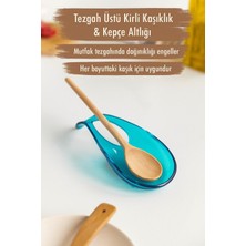 Akrilik Aquamarin Tezgah Üstü Kirli Kaşıklık & Kepçe Altlığı