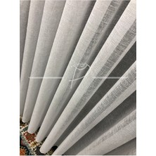 Orijinal Natürel Foldet Keten Kırışmaz Düz Tül Perde Sık Pileli