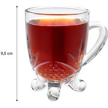 Madame Coco Dublin 4'Lü Çay Fincanı Seti - Şeffaf - 210 Ml