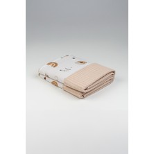 Pufien 100 x 140 Çok Desenli Çift Yönlü Müslin Pike Bebek Örtüsü, Örgü Bebek Örtü & Battaniye