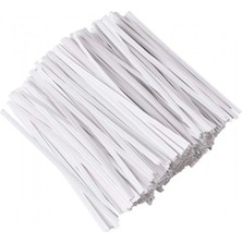 Ofis Turka Körüklü Opp Poşet Plastik Kapama Klipsi - 14 cm Beyaz Plastik - 250 Adet