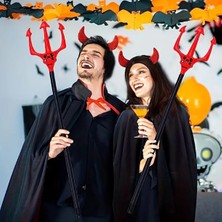 Kırmızı Renk Halloween Cadılar Bayramı Çatal 107 cm (4767) - CDY6382-5888