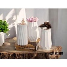 Hkm Hobim 3’lü Vazo Seti | Modern Tasarım | Dekoratif Masa ve Sehpa Aksesuarı | Dekor