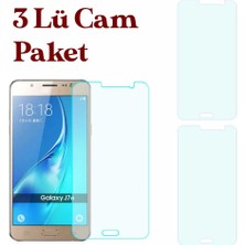 Samsung Galaxy J7 2016 Uyumlu Temperli Kırılmaz Cam Ekran Koruyucu 3 Lü Set