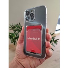 iPhone 15 Pro Max Uyumlu Şeffaf Kartlıklı Kamera Korumalı Kaliteli Esnek Silikon Kılıf