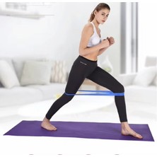 60 cm Pilates Jimnastik Egzersiz Yoga Direnç Bandı (Mavi - Hafif) 600X50X0.5 mm