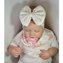Bebeğin Için En Konforlu Bandana, ,0-2 Yaş Yazlık %100 Yerli Üretim Kız Bebek Penye Fiyonk Bandana