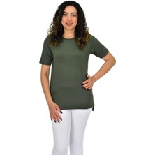 Kadın Yarım Kol Sıfıryaka Likralı Tişöt  BGL-ST04652