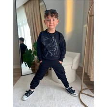 Kurt Baskılı Erkek Çocuk 2'li Takım 3-10 Yaş