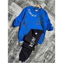 Dinozor Detaylı  Sardonlu Eşofman Takımı