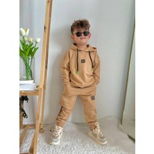 Erkek Çocuk Kapşonlu Spor Eşofman Takımı 4-12 Yaş