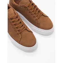 Trendche %100 Deri Günlük Erkek Sneaker RM-25001 Taba Nubuk