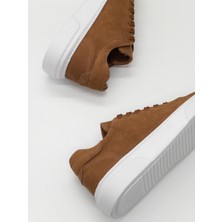 Trendche %100 Deri Günlük Erkek Sneaker RM-25001 Taba Nubuk