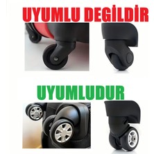 Silikon Aşınmaya Dayanıklı Ses Önleyici Bavul Sandalye Tekerlek Kılıfı Koruyucu 8 Adet