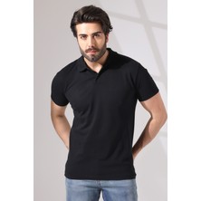 Burlu Polo Yaka Yazlık Erkek T-Shirt