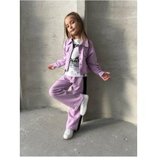 Hey You Kız Çocuk Eşofman Alt Üst 3'lü Takım