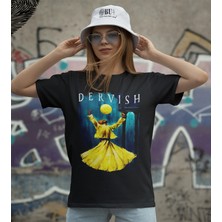Butişört 'dervish – Derviş-- Mevlevi--Semazen'  Baskılı 'regular-Fit' Unisex Tişört