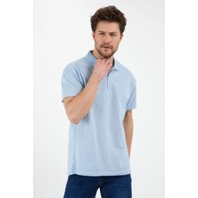 Burlu Polo Yaka Yazlık Erkek T-Shirt