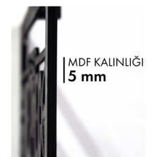 LED Işıklı Tablo 5 Mm, Duvar Dekor Ahşap, Neon Işık, Duvar Süsü