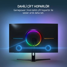 Gamepower 27" Vivid V60 Curved Rgb 0.5ms 240Hz Va Fhd 1500R Hdr Adaptive Sync Siyah Gaming Monitör