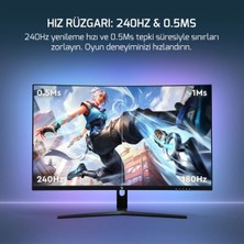 Gamepower 27" Vivid V60 Curved Rgb 0.5ms 240Hz Va Fhd 1500R Hdr Adaptive Sync Siyah Gaming Monitör