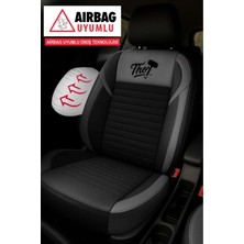 Fiat Doblo (Facelift 2015) 2.0 (135 Hp) Multijet 2018 Uyumlu Tam Set Terletme Yapmaz Tay Tüyü Oto Koltuk Kılıfı Gri
