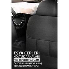 Fiat Doblo (Facelift 2015) 2.0 (135 Hp) Multijet 2018 Uyumlu Tam Set Terletme Yapmaz Tay Tüyü Oto Koltuk Kılıfı Gri