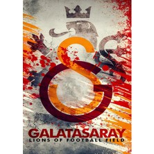 Galatasaray ~ Kaymaz Taban Yıkanabilir Dijital Baskı Dekoratif Modern Desenli Lazer Kesim Dot Taban Halı