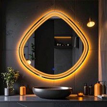Nomari Amber Led'li Lazer Kumlamalı Lavabo & Banyo Aynası (Dokunmatik Sensörlü)