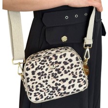 Kuum London Omuz Askılı Leopar Desenli Premium Kadın Çantası 21X16X9CM