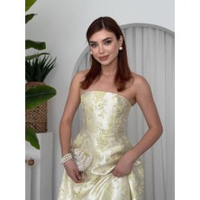 Gökyüzü Moda Haseki Straplez Elbise