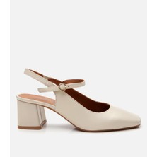 Hotiç Kadın Ekru Arkası Açık Topuklu Ayakkabı