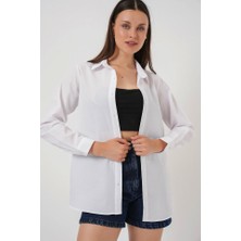 Arben Boutique Uzun Kol Basic Gömlek 20279 - Beyaz