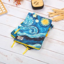 13,5x20 cm Van Gogh Sert Kapak Noktalı Tarihsiz Dikişli Defter