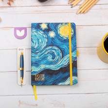 13,5x20 cm Van Gogh Sert Kapak Noktalı Tarihsiz Dikişli Defter