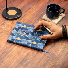 13,5X20 cm Mozaik Sert Kapak Noktalı Tarihsiz Dikişli Defter
