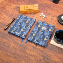 13,5X20 cm Mozaik Sert Kapak Noktalı Tarihsiz Dikişli Defter