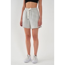 Alexandergardı Büyük Beden Çizgili Şort