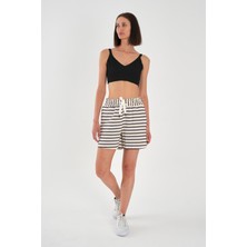 Alexandergardı Büyük Beden Çizgili Şort