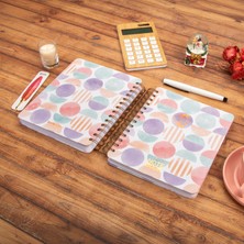16,5X20 cm Ay Dede Sert Kapak Noktalı Tarihsiz Spiralli Defter