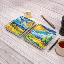 16,5X20 cm Van Gogh Sert Kapak Noktalı Tarihsiz Spiralli Defter