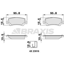Arka Fren Balatası Toyota Corolla 1.4 1.6 Vvtı Benzınlı 2003-2007