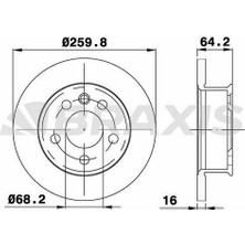 Fren Diski Ön Transporter T4 1.8 / 1.9d / Td / Tdı 2.0 / 2.4d / 2.5 2.5tdı / 2.8 Caravelle 90>97