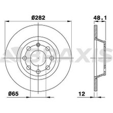 Fren Diski Arka Golf V Jetta Passat 1.4tsı / 1.6 / 2.0 16V 01 / 04