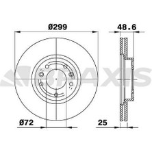 Fren Diski Ön Havalı Mazda 6 1.8 2.2 D 08>13 299X5