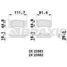 Arka Fren Balatası Psa Mıtsu 4007 4008 C4 Pajero