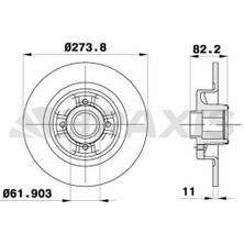 Fren Diski Arka Abs Sensor Halkası ile Grand Scenıc 1.5dcı / 1.6 / 1.9 Dcı / 2.0 04
