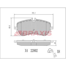 Fren Balatası Arka Crafter 17 > Amarok 18 > Man Tge 17>