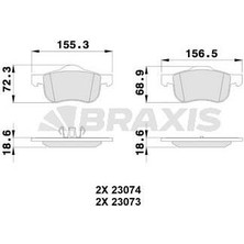 Ön Fren Balatası Volvo S60 01>S80 98 06 V70 I Iı 97> XC70 00>
